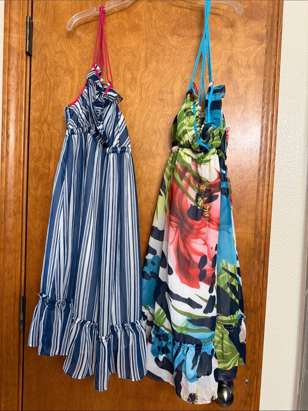 Hollister Blue Striped and Floral Sundress (2 dresses)